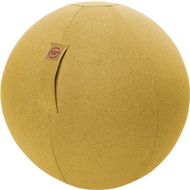 Siège balle Felt, imitation feutre, 100% polyester, lavable, indéchirable, boucle de transport, Ø 650 mm, moutarde