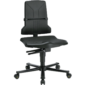 Siège d'atelier pivotant Sintec ESD, à roulettes (sans rembourrage)