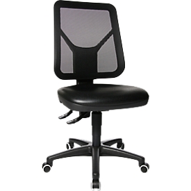 Siège d'atelier pivotant TEC 80 PK à roulettes Topstar, noir