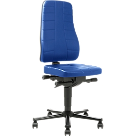 Siège de bureau All-In-One 9643, rembourrage similicuir, bleu