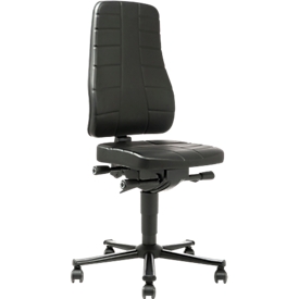 Siège de bureau All-In-One 9643, rembourrage similicuir, noir