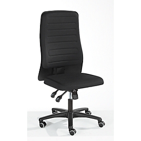 Siège de bureau ECCON plus-8 Prosedia, mécanisme synchrone, sans accoudoirs, rembourré, noir