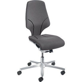 Siège de bureau modèle 64 Giroflex, sans accoudoirs, mécanisme synchrone résistant à l'usure, jusqu'à 150 kg, gris