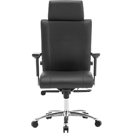 Siège de bureau NON STOP, avec accoudoirs, résistant aux désinfectants, durée d'assise 24 h, jusqu'à 150 kg, soutien lombaire