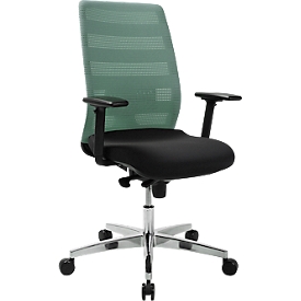 Siège de bureau SSI Proline Edition 50 - mécanisme synchrone ponctuel - assise ergonomique - soutien lombaire - avec accoudoirs - dossier maille - noir/mint