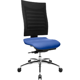 Siège de bureau SSI Proline S3 - mécanisme synchrone - dossier ergonomique - sans accoudoirs - bleu/noir - Schäfer Shop Select