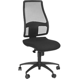 Siège de bureau Syncro Net Topstar, mécanisme synchrone, sans accoudoirs, dossier en filet, assise spéciale soutien du bassin, noir