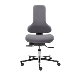 Siège de bureau Tec profile IS 2011 AB, mécanisme synchrone avec incl. autom. de l'assise, sans accoudoirs, gris platine