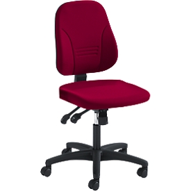 Siège de bureau YOUNICO PLUS 8 Prosedia, mécanisme synchrone, sans accoudoirs, dossier 3D bas, bordeaux