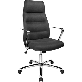 Siège de direction CHAIRMAN Topstar, avec accoudoirs, tissu, anthracite