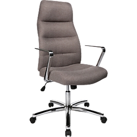 Siège de direction CHAIRMAN Topstar, avec accoudoirs, tissu, brun