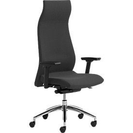 Siège de direction ENERGY, avec accoudoirs, mécanisme synchrone, revêtement CLIMATEX®, noir