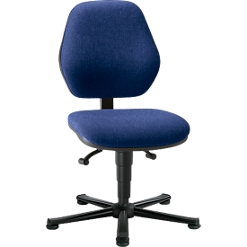 Siège de laboratoire Basic, rembourrage tissu, bleu Duotec