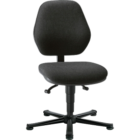 Siège de laboratoire Basic, rembourrage tissu, noir moucheté Duotec