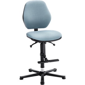 Siège de laboratoire LEANOS 9131, rembourrage tissu, gris Duotec