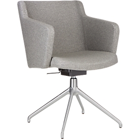 Siège de réunion Sitness 1.0, assise tridimensionnelle, hauteur ajustable, pivotant, gris clair
