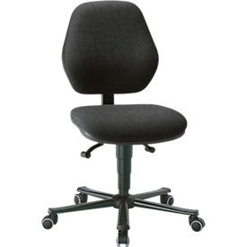 Siège pivotant pour laboratoire LEANOS 9133, rembourrage tissu, noir moucheté Duotec