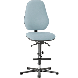 Siège pivotant pour laboratoire LEANOS 9136, rembourrage tissu, gris Duotec