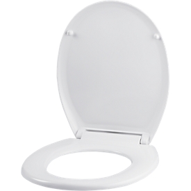 Siège WC "Relax", L 445 x l 375 mm, charnières en métal, blanc
