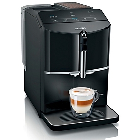 Siemens Kaffeevollautomat TF301E19 EQ.300, für Bohnen, 1300 W, bis 1,4 l/250 g, One-Touch Funktion, coffeeDirect-System, schwarz
