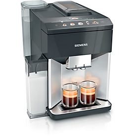 Siemens Kaffeevollautomat TQ513D01 EQ.500 integral, für Bohnen, 1500 W, bis 1,9 l/270 g, Milchaufschäumer, inkl. Zubehör, silber-schwarz