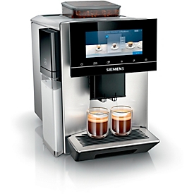 Siemens Kaffeevollautomat TQ903DZ3 EQ.900 plus, für Bohnen, 1500 W, bis 2,3 l/370 g, Fernzugriff, inkl. Zubehör, silber-schwarz