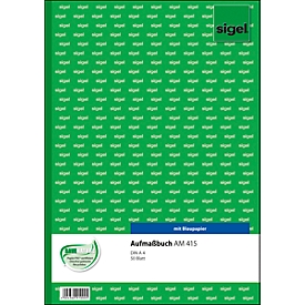 sigel® Aufmaßbuch mit Blaupapier AM415, DIN A4 hoch, 50 Blatt