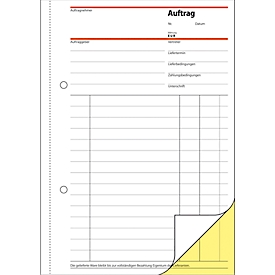 Sigel Auftrag SD001, DIN A5 hoch, 2 x 40 Blatt