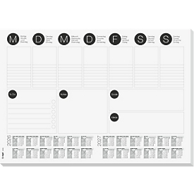 Sigel bureaulegger, weekplanner, grijs, A3, kalender 2026/2027, DE/EN/FR/NL, 30 vel