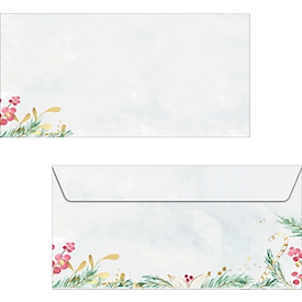 Sigel enveloppen "Christmas Matic Watercolour", DIN lang, 90 g/m², 25 stuks