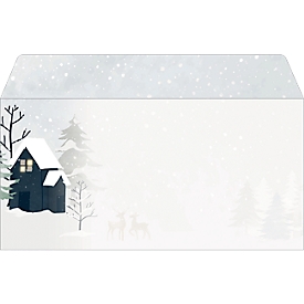 Sigel enveloppen "Cozy Christmas", DIN lang, 90 g/m², 25 stuks