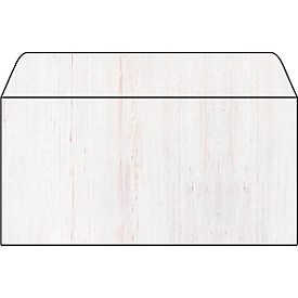 Sigel enveloppen met reliëf hout, past bij structuurpapier, lang, 50 stuks