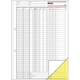sigel® Kassenbuch EDV Steuerscheine 300 KG429, DIN A4 hoch, 2 x 50 Blatt
