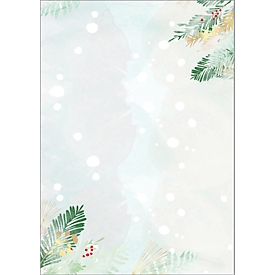 Sigel motiefpapier "Christmas Forest Watercolour" A4, 90 g/m², fijn papier, FSC-Mix Credit, 100 vellen