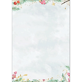 Sigel papier à motif "Christmas Matic Watercolor" A4, 90 g/m², papier fin, FSC-Mix Credit, 25 feuilles
