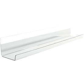 SIGEL Pot à crayons Artverum, pour tableaux magnétiques / tableaux magnétiques / tableaux blancs / tableaux d'affichage, avec bande adhésive, acrylique, transparent, 1 pièce