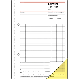 sigel® Rechnungsbuch mit fortlaufender Nummerierung SD131, DIN A5 hoch, 2 x 50 Blatt,