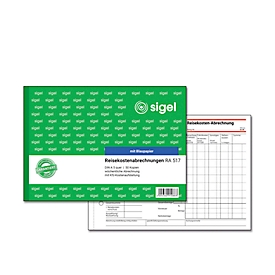 sigel® Reisekostenabrechnung RA517, DIN A5 hoch, 50 Blatt, wöchentlich, mit Blaupapier