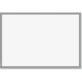 Sigel Schreibunterlage Squared, Format ca. A2, 30 Blatt, kariert, sprachneutral ohne Kalendarium, FSC®-Haftpapier, grau-weiss