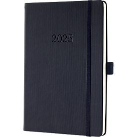 Sigel weekkalender "Conceptum 2025", 192 pagina's, geruit, DIN A5, DE/EN/FR/NL, zwart