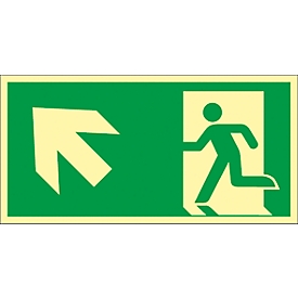Sign stairs up, pointing left