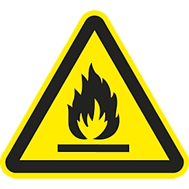 Signal d'avertissement « Mise en garde contre les substances inflammables », 5 p.