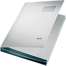 Signataire A4 LEITZ, 20 compartiments, carton/polypropylène, gris