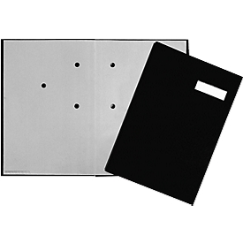 Signataire PAGNA, 20 divisions, revêtement carton/lin, noir