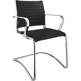 Silla cantilever Vanda, Climatex, negro