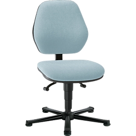 Silla de laboratorio Basic, tapizado tela, Duotec gris