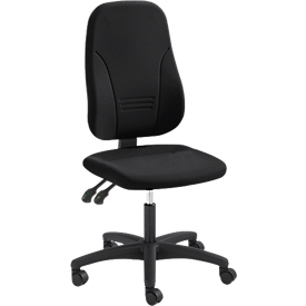 Silla de oficina Prosedia YOUNICO plus 3, contacto permanente, sin apoyabrazos, respaldo 3D, negro