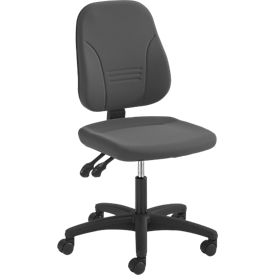 Silla de oficina Prosedia YOUNICO PLUS 3, contacto permanente, sin apoyabrazos, respaldo bajo 3D, antracita