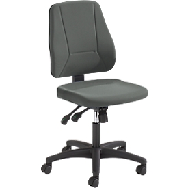 Silla de oficina Prosedia YOUNICO PLUS 8, mecanismo sincronizado, sin reposabrazos, respaldo medio alto, antracita