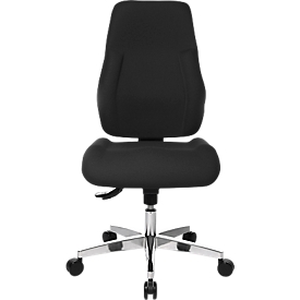 Silla de oficina Topstar FEEL GOOD, mecanismo sincronizado, sin reposabrazos, respaldo alto, asiento grande y contorneado, negro